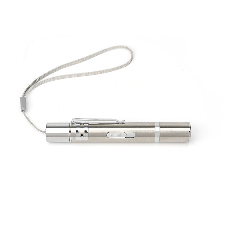 Laser Pointer Cat Toy USB rechargeable — no batteries needed, up to 4 hours use