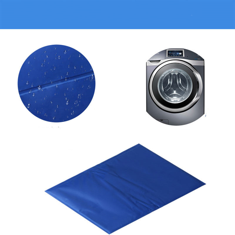 Waterproof Cooling Mat - Pressure activated gel ice pad with water drops for dogs and cats cooling