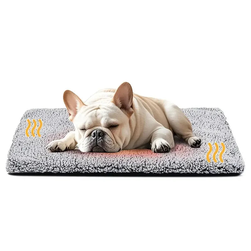 Self Heating Dog Pad - Gray thermal mat for dogs warmth no electricity self heating pet pad for cold weather