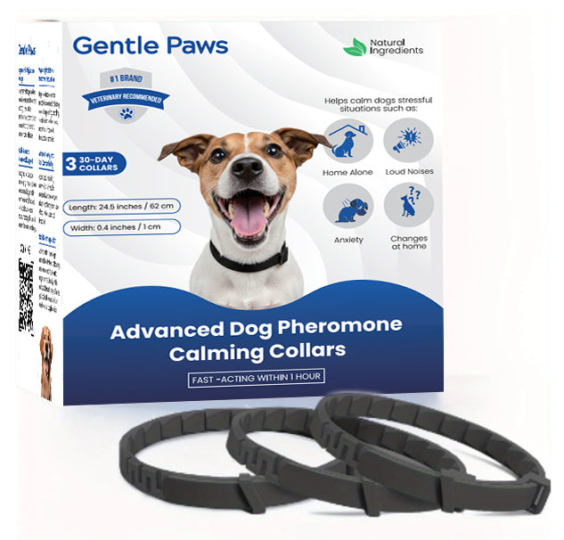 Gentle Paws Calming Collar - Advanced dog pheromone calming collars for anxiety loud noises and stress relief