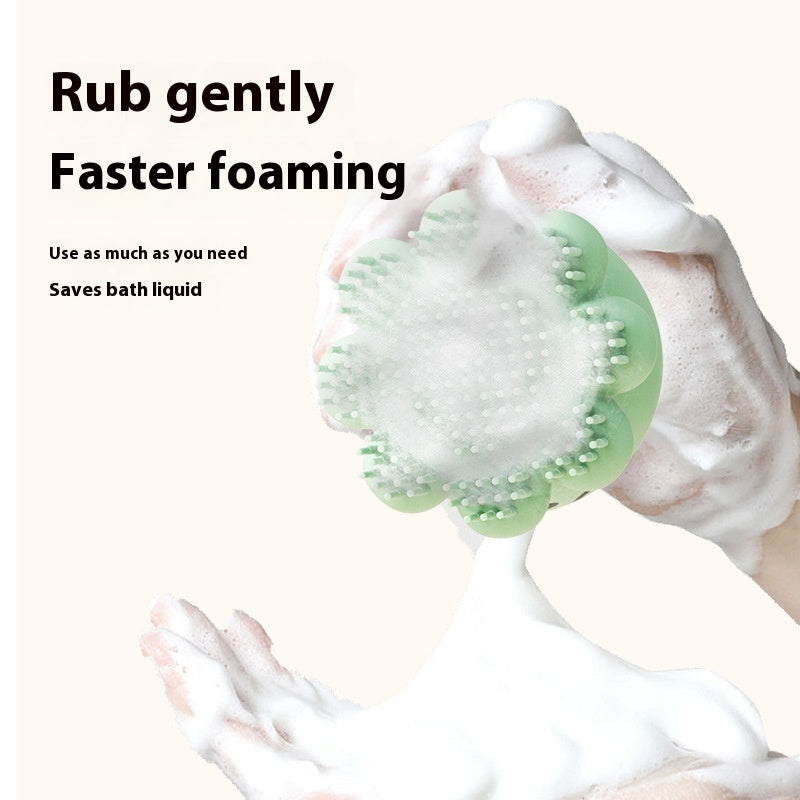 Silicone Pet Bath Brush - Gentle massage silicone brush for dogs and cats faster foaming and easy bathing