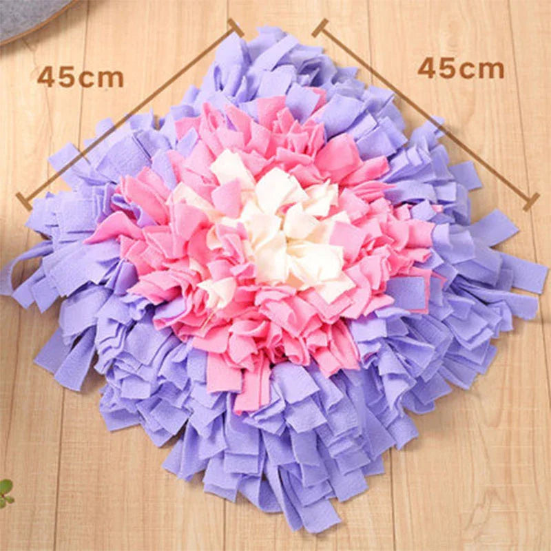 Pet Snuffle Mat 45cm x 45cm - Large size natural foraging snuffle mat for dogs and cats slow feeding mat