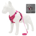 Pink Reflective No-Pull Dog Harness - Adjustable pink pet harness and leash set for small dogs daily walk